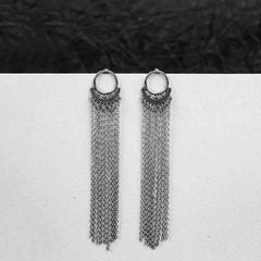 Antique Boho Chain Tassel Dangle Earrings