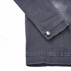 Grey Crop Denim Jacket