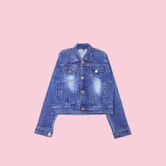 Blue Crop Denim Jacket