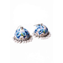Floral Meenakari Bell Jhumka