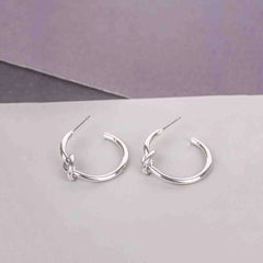 Classic Knot Shaped Hoop Earrings