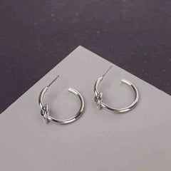 Classic Knot Shaped Hoop Earrings