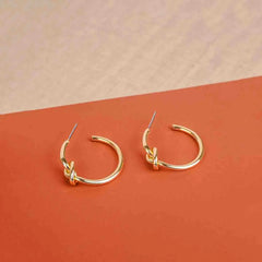 Classic Knot Shaped Hoop Earrings