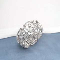 Oxidised Floral Bracelet