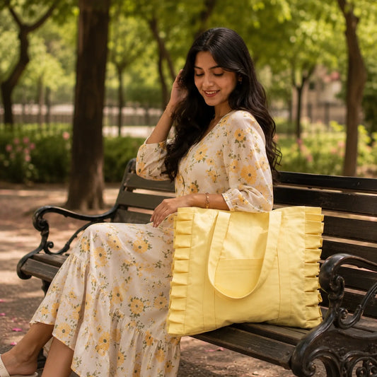 Sunshine Frill Tote Bag