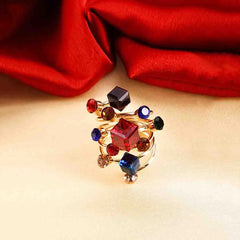 Golden Studded Cocktail Ring