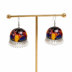 Meenakari Garba Dancer Dome Jhumka Earrings