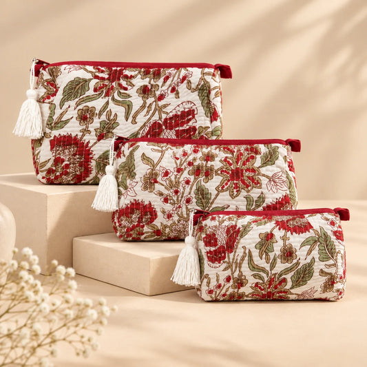 Boho Bloom Pouch Set