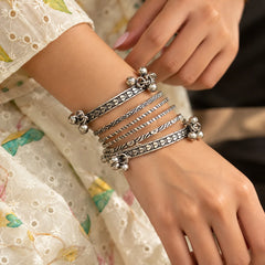 Oxidised Tribal Ghungroo Bangles