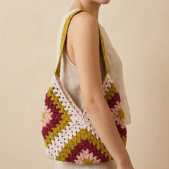Chevron Crochet Shoulder Bag