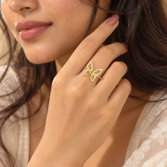Golden Butterfly Ring