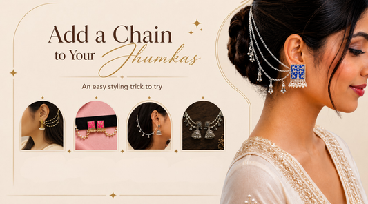 how-to-wear-indian-earrings-with-chain