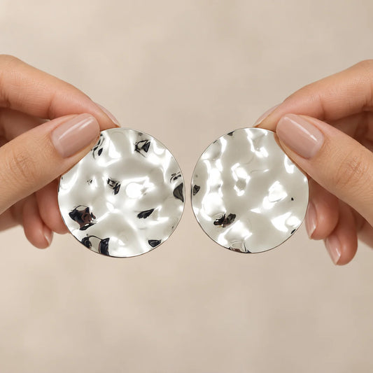Silver Disc Earrings