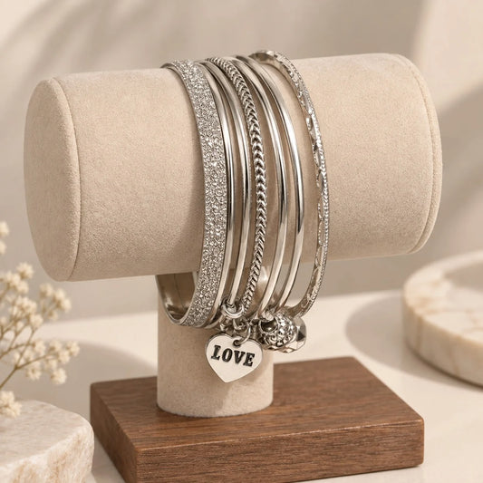 Love Charm Bangle Set