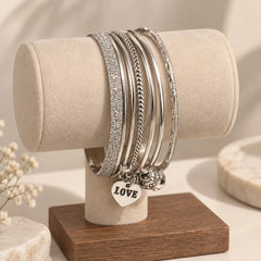 Love Charm Bangle Set