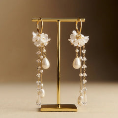 Pearl Blossom Cascade Earrings