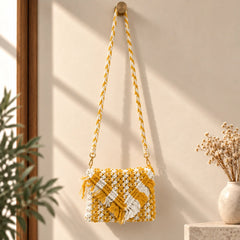 Sunflower Knot Macrame Bag
