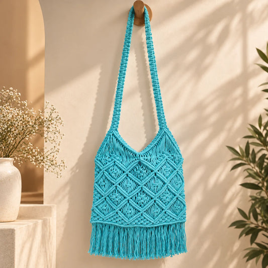 Ocean Knot  Macramé Tote Bag