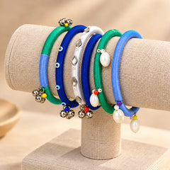 Boho Shell Ghungroo Bangle Set