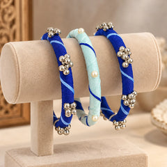 Blue Bliss Ghungroo Bangle Set