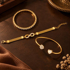 Golden Sparkle Bracelet Combo