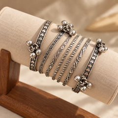 Oxidised Tribal Ghungroo Bangles