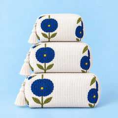 Blue Blossom Pouch Set