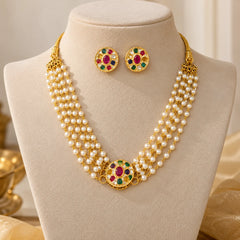 Kundan Rani Haar Pearl Necklace Set