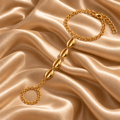 Gold Cowrie Shell Hand Chain