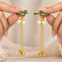 Kashmiri Bird Chain Earrings