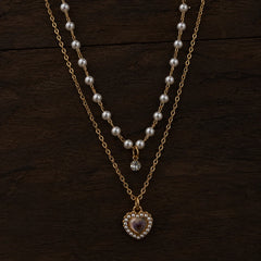 Pearl Heart Layered Necklace