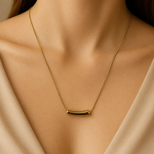 Elegant Golden Bar Necklace