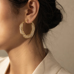 Aurora Twisted Hoop Earrings