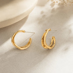 Luna Gold Hoop Earrings