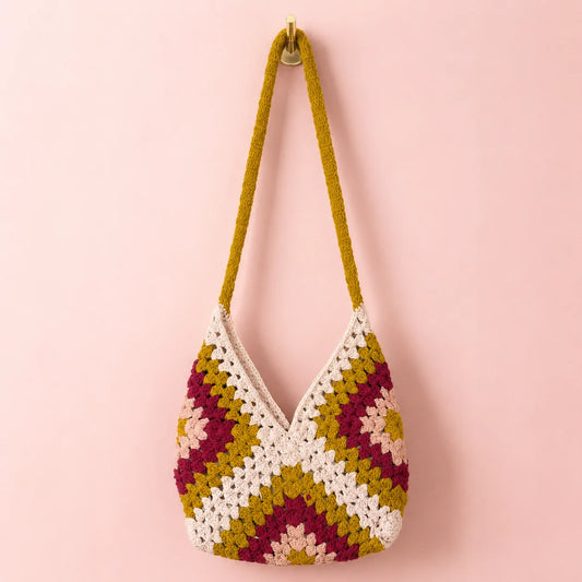 Chevron Crochet Shoulder Bag