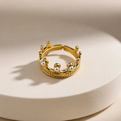 Mini Tiara Band Ring - 18K Gold Plated