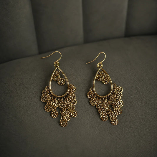 Boho Antique Gold Dangler Earrings