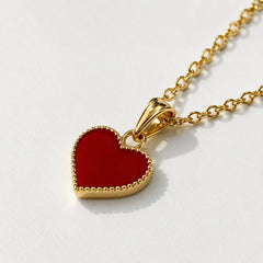 Gold Heart Pendant Necklace