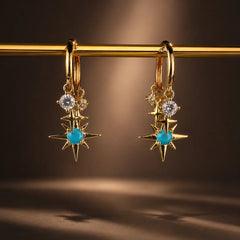 Celestial Charm Hoop Earrings - 18K Gold Plated