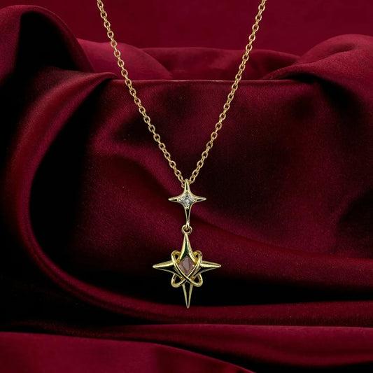 Starburst Pendant Necklace - 18K Gold Plated