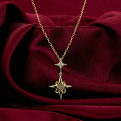 Starburst Pendant Necklace - 18K Gold Plated