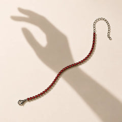 Red Crystal Tennis Bracelet - Silver 925