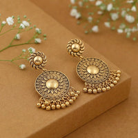 Antique Gold Chakra Dangle Earrings