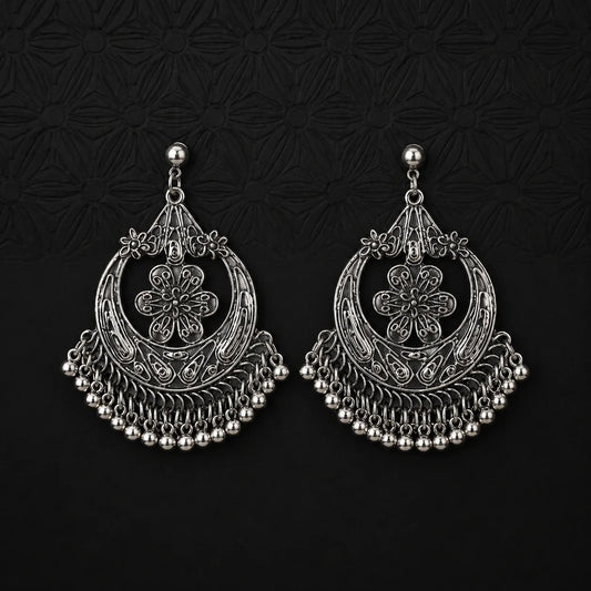 Floral Arch Jhumka Earrings