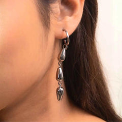 Metallic Layered Drop Dangle Earrings