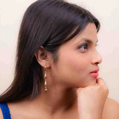 Metallic Layered Drop Dangle Earrings