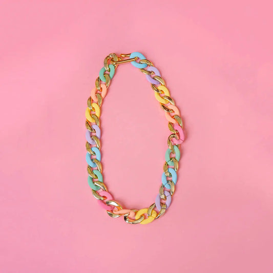 Pastel Curb Chain Necklace