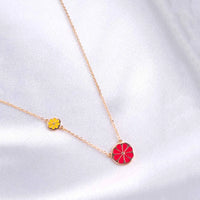 Twin Floral Chain Necklace - 18K Gold Plated