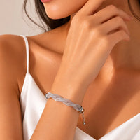 Metallic Fishnet Crystalline Bracelet