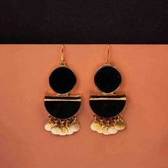 Boho Matte Black Geometric Earrings